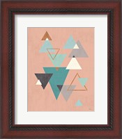 Framed Abstract Geo II Pink