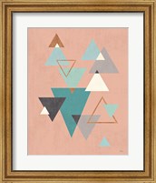Framed Abstract Geo II Pink