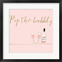 Underlined Bubbly VII Pink Framed Print