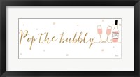 Underlined Bubbly III Framed Print