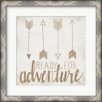Framed 'Ready for Adventure Beige' border=