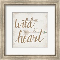 Framed 'Wild at Heart Beige' border=