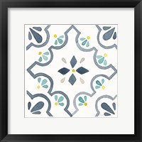 Framed 'Garden Getaway Tile II White' border=