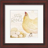 Framed 'Life on the Farm Chicken IV' border=