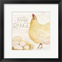 Framed 'Life on the Farm Chicken IV' border=
