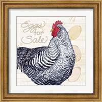 Framed 'Life on the Farm Chicken I' border=
