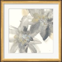 Framed Gray and Silver Flowers II