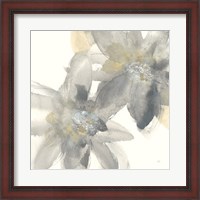 Framed Gray and Silver Flowers II