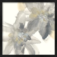 Framed 'Gray and Silver Flowers II' border=