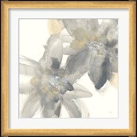 Framed 'Gray and Silver Flowers II' border=