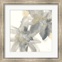 Framed Gray and Silver Flowers II