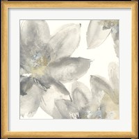 Framed Gray and Silver Flowers I