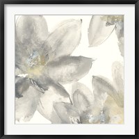 Framed Gray and Silver Flowers I