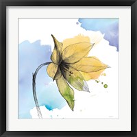 Framed 'Watercolor Graphite Flower VIII' border=