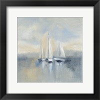 Framed Morning Sail I Blue