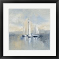 Framed Morning Sail I Blue