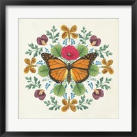 Framed Butterfly Mandala I