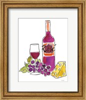 Framed Wine Time III Rose