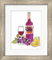 Framed Wine Time III Rose