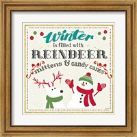 Framed 'Winter Wonderland I on White' border=