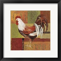 Framed 'Gourmet Rooster I' border=