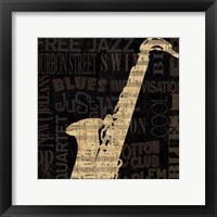 Framed 'Jazz Improv II' border=