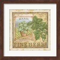 Framed 'Fine Herbs I' border=