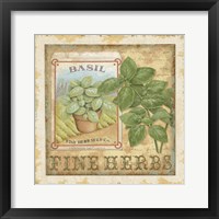 Framed 'Fine Herbs I' border=