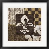 Framed 'Fleur De Lis I' border=