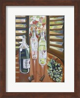 Framed Wine & Grapes