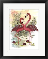 Framed Flamingo Dance