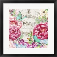 Framed 'Paris Flower Market II' border=