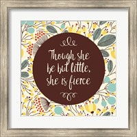 Framed Though She Be But Little - Retro Floral White