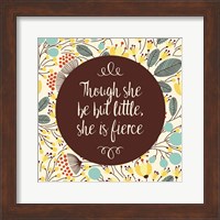 Framed Though She Be But Little - Retro Floral White