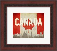 Framed Ottawa, Canada - Flags and Skyline