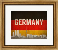 Framed Berlin, Germany - Flags and Skyline