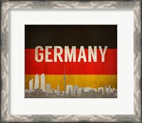 Framed Berlin, Germany - Flags and Skyline