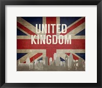 Framed London, United Kingdom - Flags and Skyline