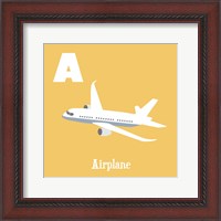 Framed Transportation Alphabet - A is for Airplane