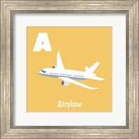Framed Transportation Alphabet - A is for Airplane