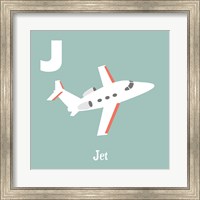 Framed Transportation Alphabet - J is for Jet