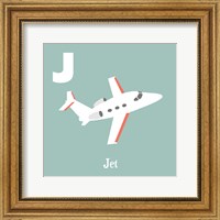 Framed Transportation Alphabet - J is for Jet