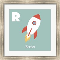 Framed Transportation Alphabet - R is for Rocket