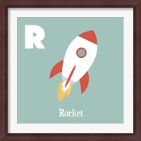 Framed Transportation Alphabet - R is for Rocket
