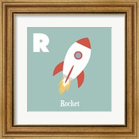 Framed Transportation Alphabet - R is for Rocket