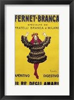 Framed Fernet Branca Yellow