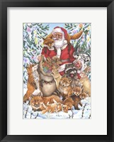 Framed Santa Foxes