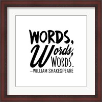 Framed Words Words Words Shakespeare Black
