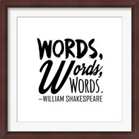 Framed Words Words Words Shakespeare Black