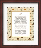 Framed If by Rudyard Kipling - Retro Orange